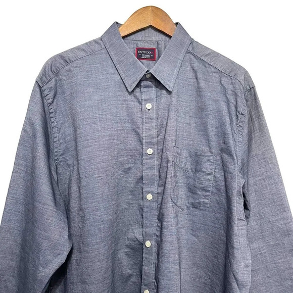 UNTUCKit Wrinkle Free Pio Cesare Long Sleeve Button Shirt Size XXL - Picture 3 of 7